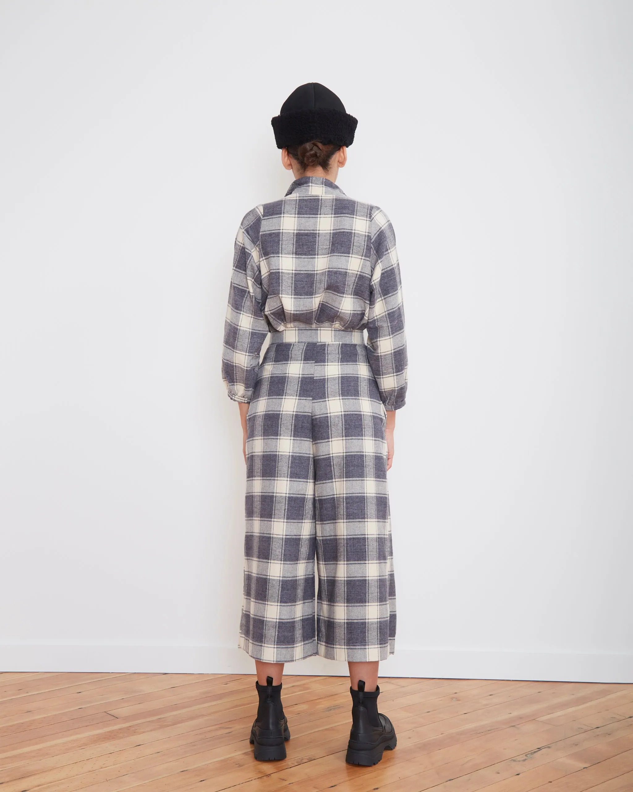 Lin Trousers in Grey Plaid
