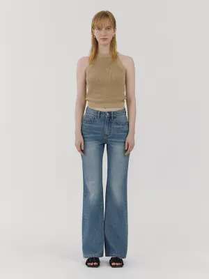 Loose Boots Cut Denim - Blue