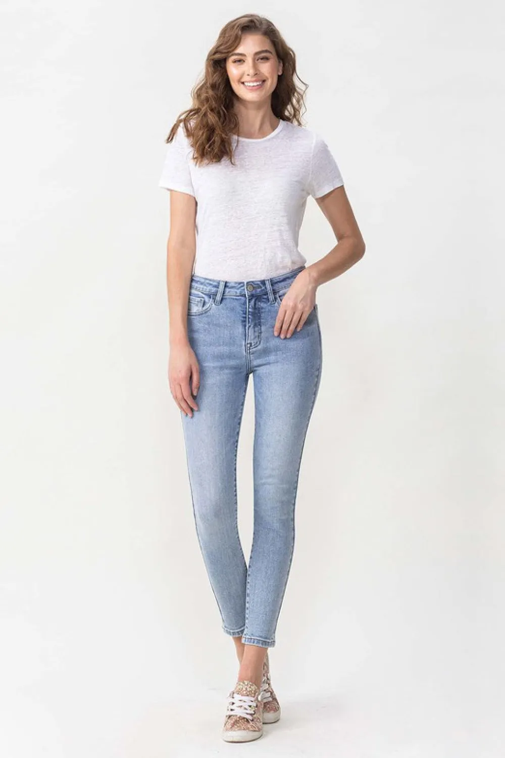 LOVERVET Talia High Rise Crop Skinny Jeans
