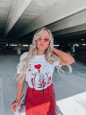 Lucky Lady Graphic Tee - White