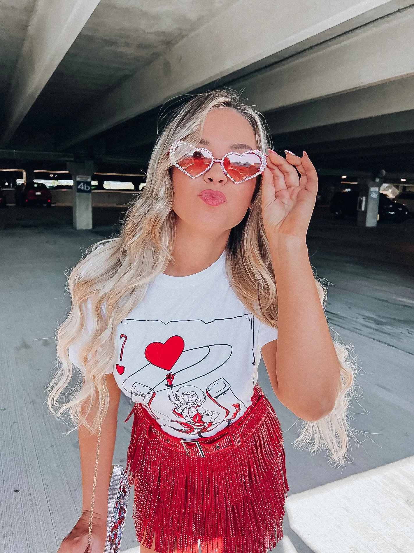 Lucky Lady Graphic Tee - White