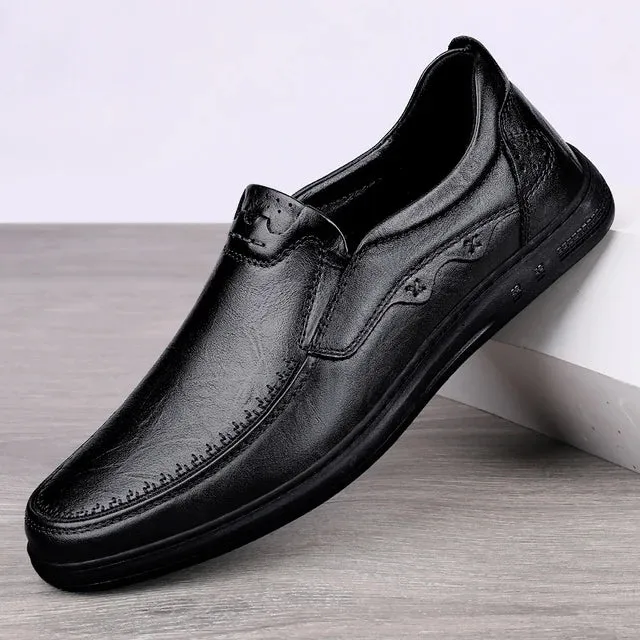 Luxus Herren Slipper aus echtem Leder - Elegante Mokassins für Männer