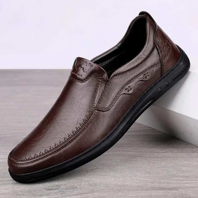 Luxus Herren Slipper aus echtem Leder - Elegante Mokassins für Männer