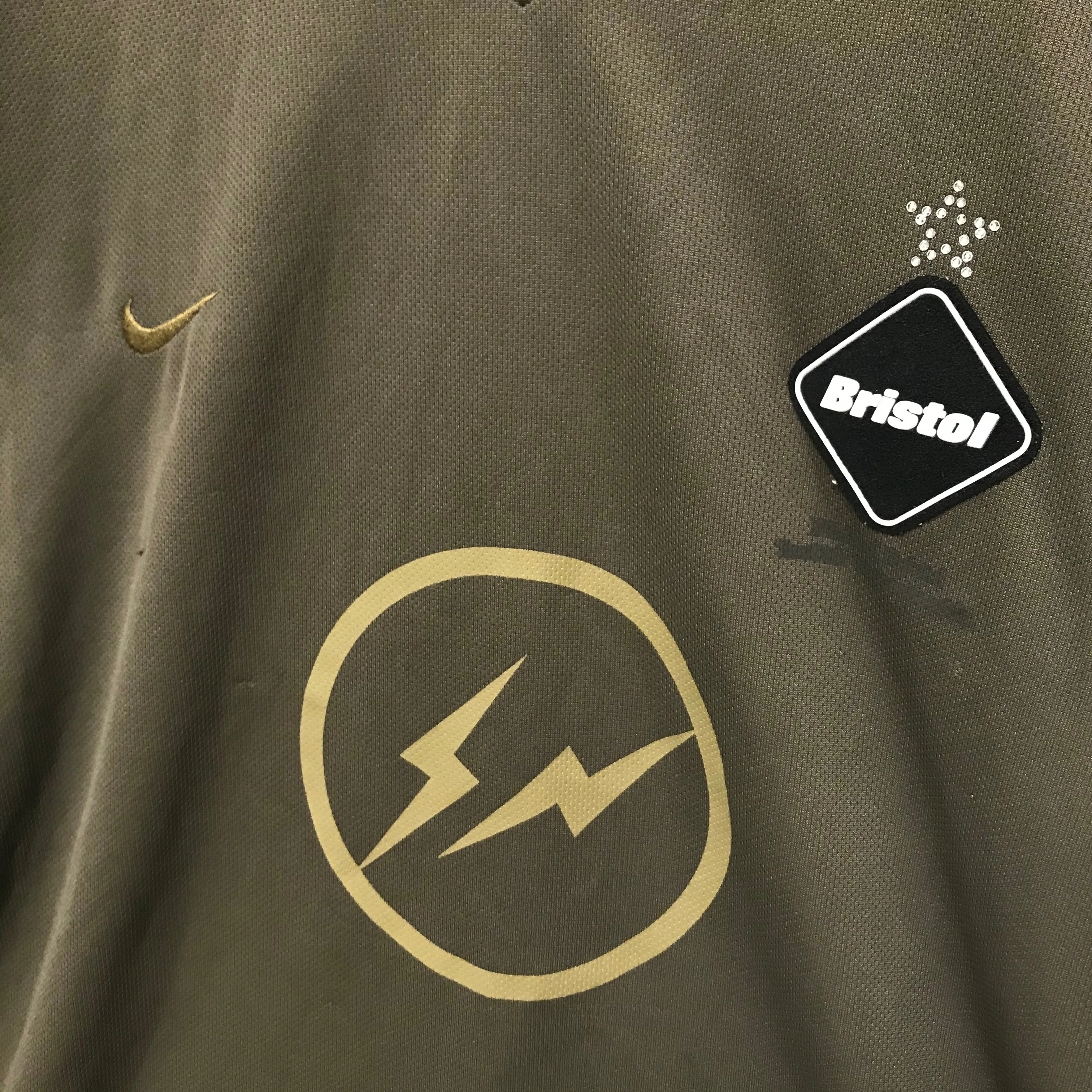 [M] Fragment x Visvim x FCRB Nike Soccer Football L/S Jersey Shirt Brown