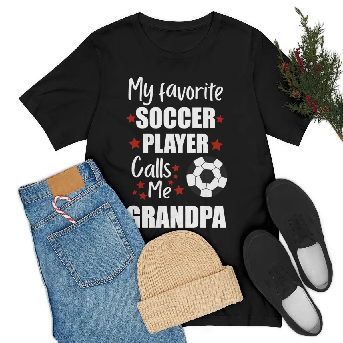 Men's Tee - My Favorite Soccer Player Calls Me Grandpa