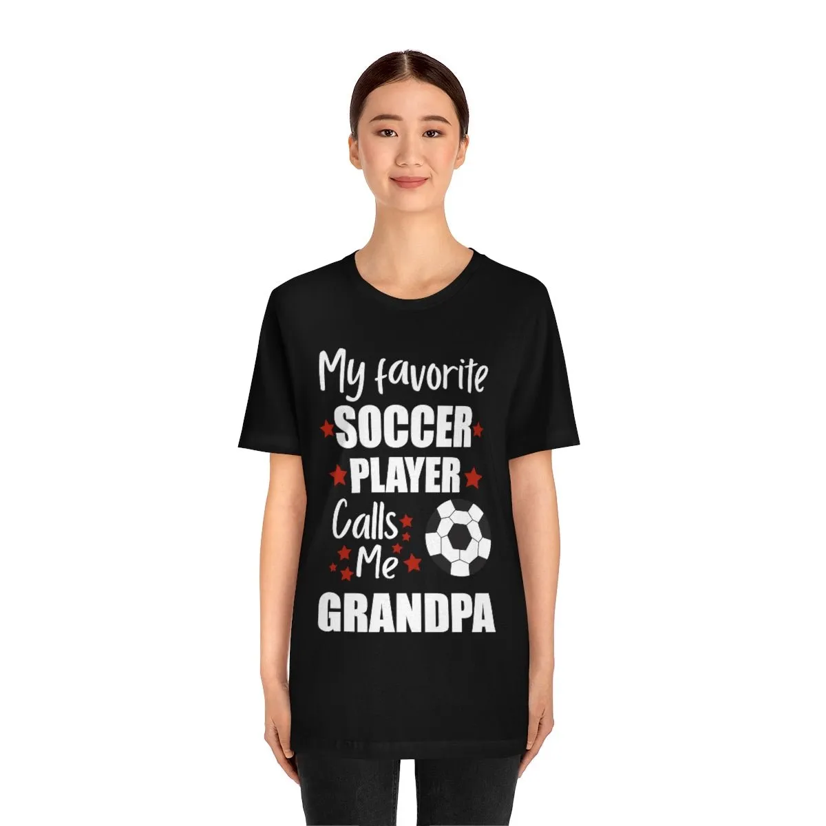 Men's Tee - My Favorite Soccer Player Calls Me Grandpa