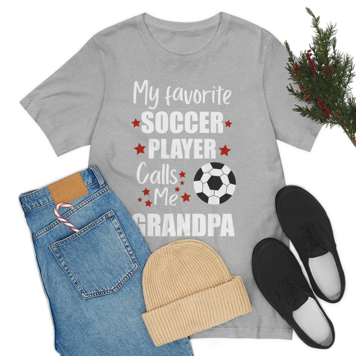 Men's Tee - My Favorite Soccer Player Calls Me Grandpa