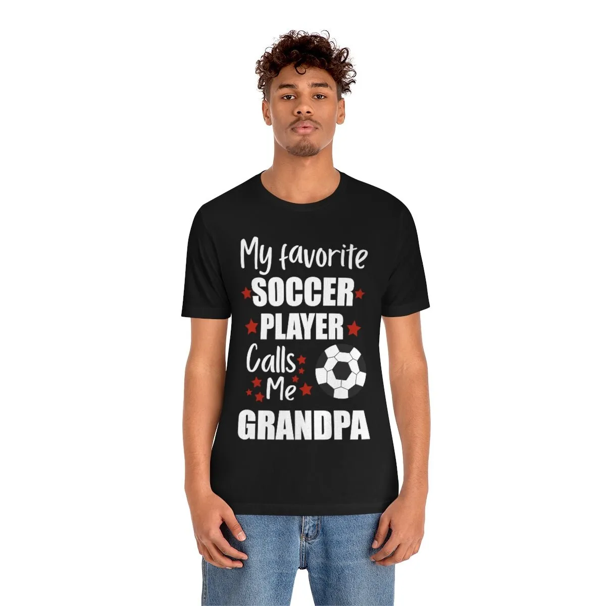 Men's Tee - My Favorite Soccer Player Calls Me Grandpa