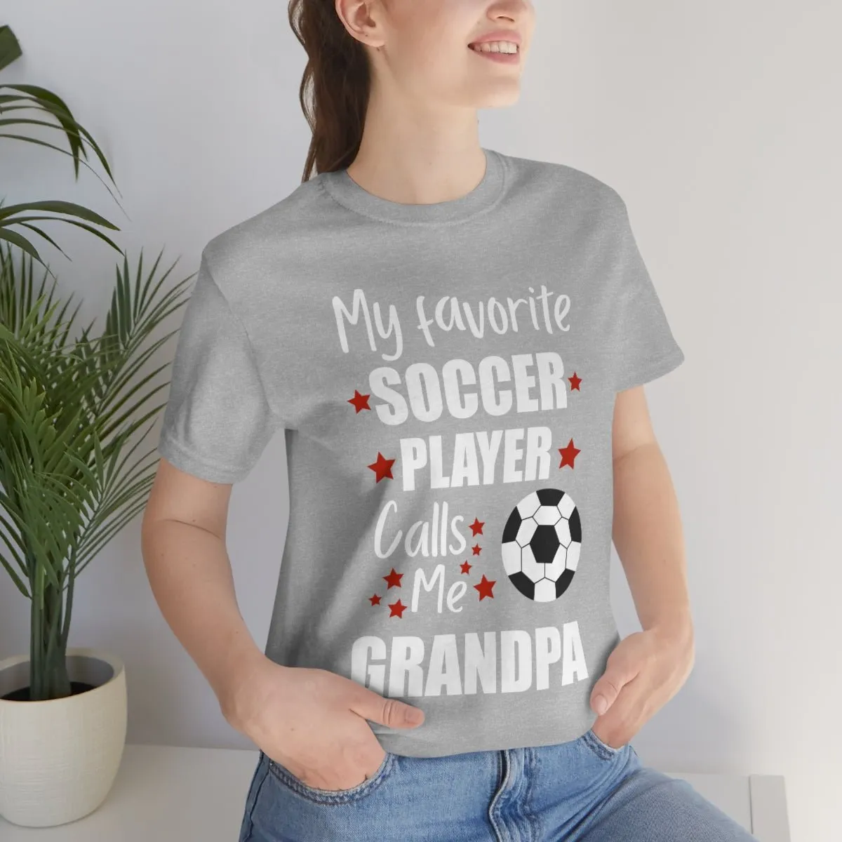 Men's Tee - My Favorite Soccer Player Calls Me Grandpa