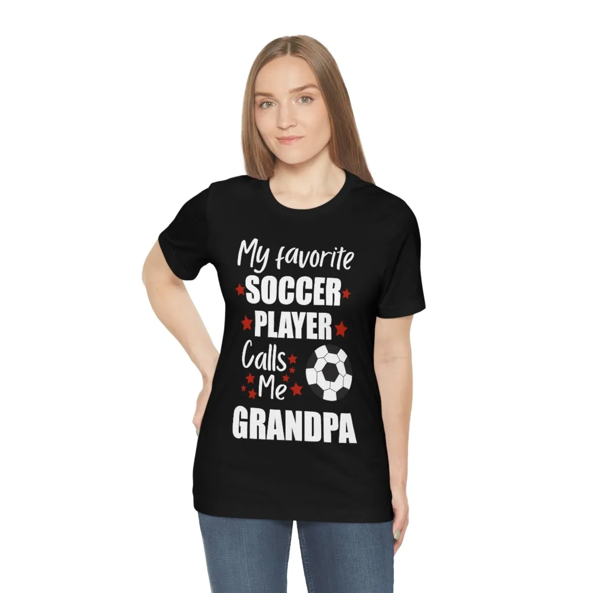 Men's Tee - My Favorite Soccer Player Calls Me Grandpa