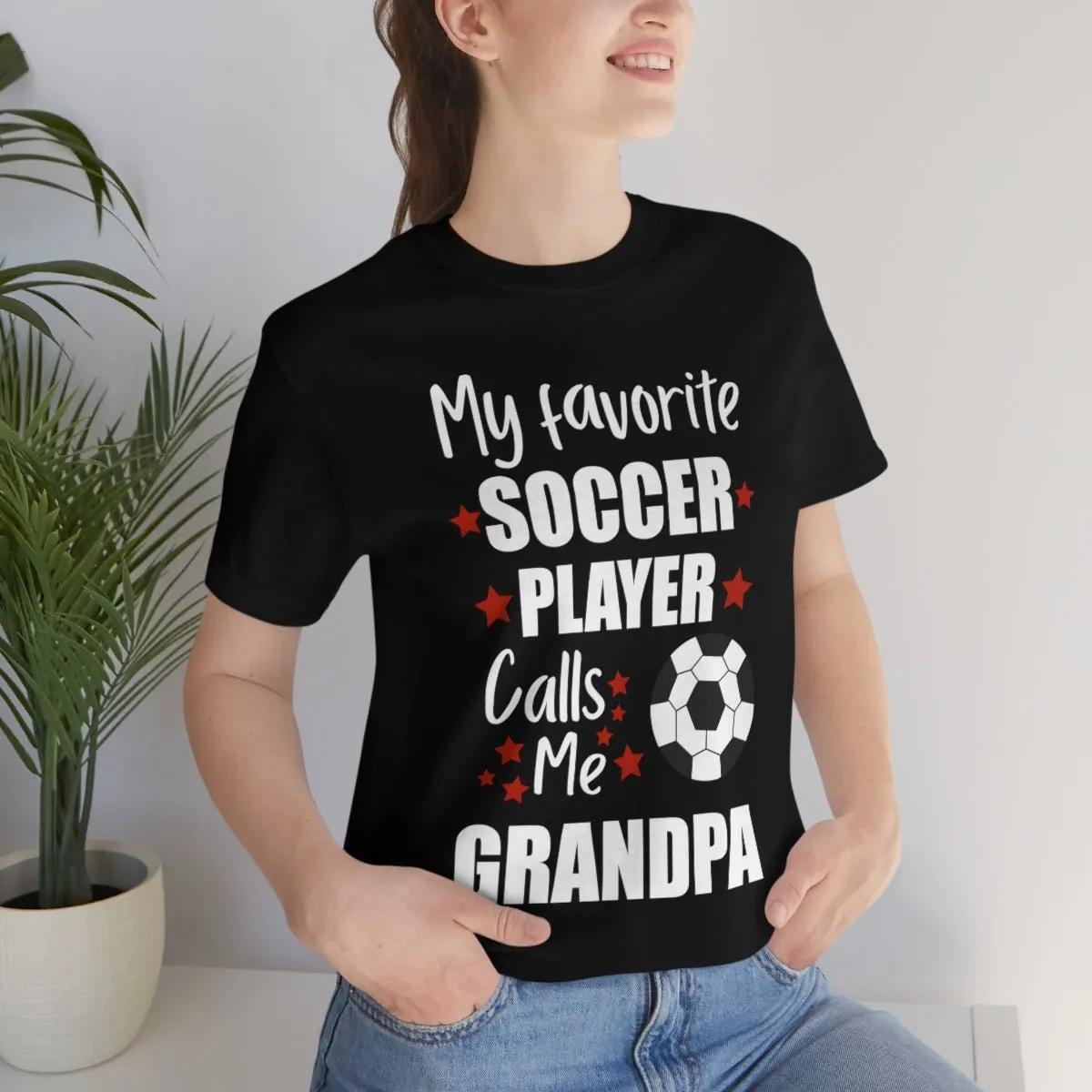 Men's Tee - My Favorite Soccer Player Calls Me Grandpa