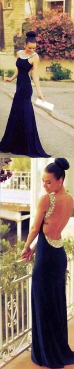 Mermaid Backless Sexy Evening Women Cheap Long Prom Dresses, BG51123