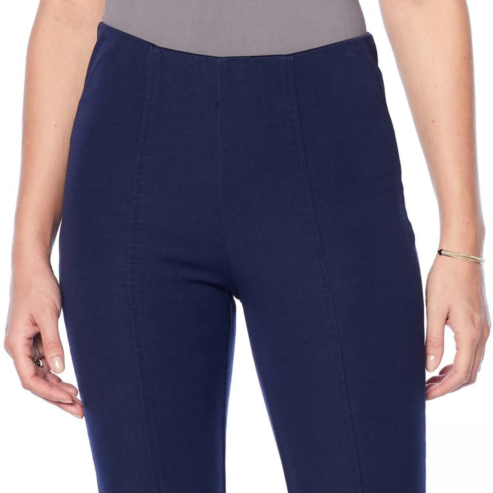 MOTTO Women's Timeless Twill Ankle Pants with Zipper Accents