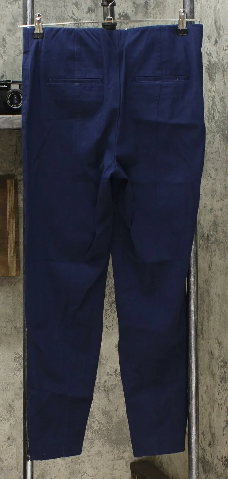 MOTTO Women's Timeless Twill Ankle Pants with Zipper Accents