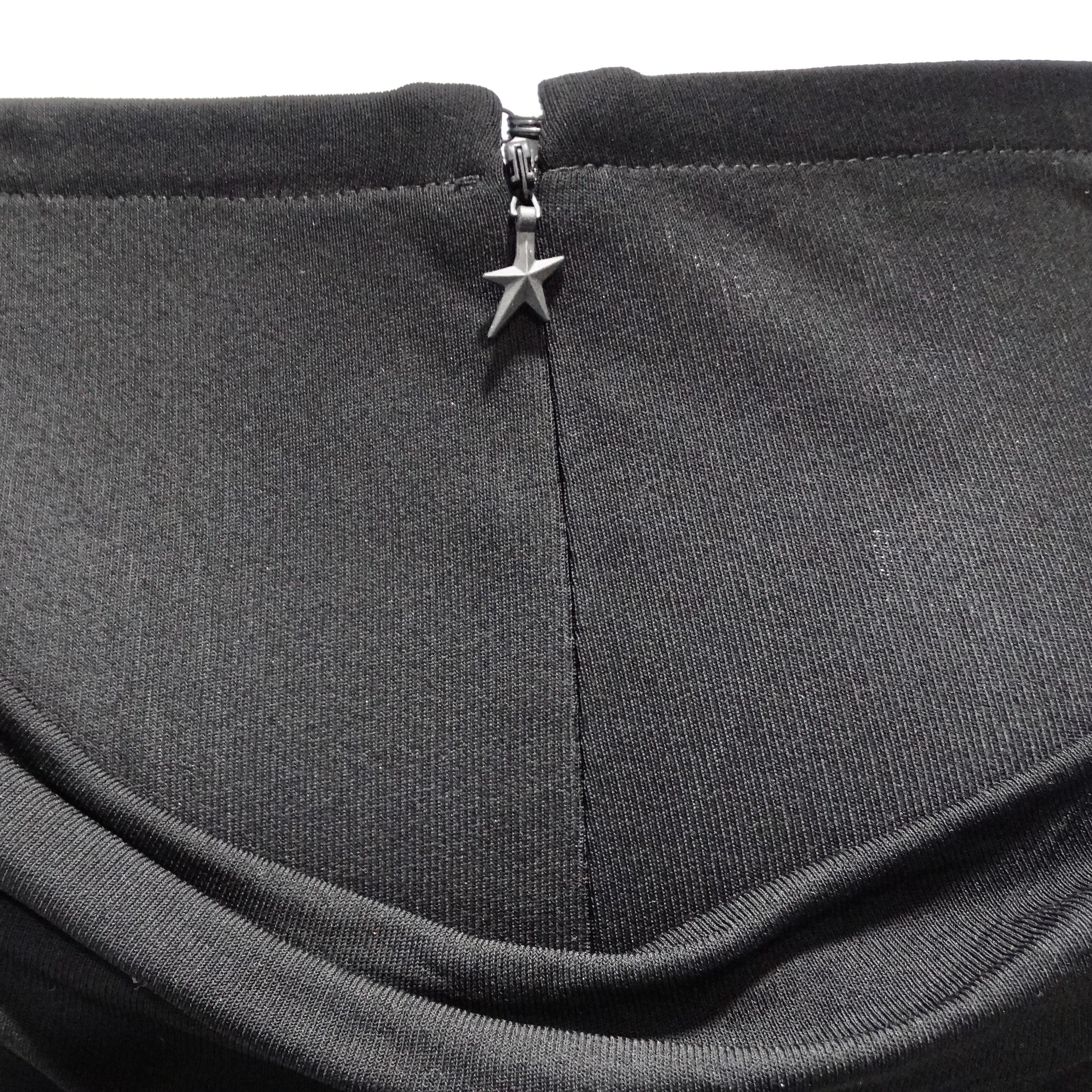 Mugler Black Draped Skirt