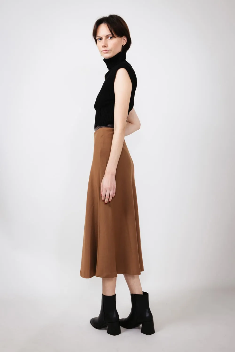 Mustard Seed Knit Maxi Skirt for Women in Peanut | S24100-PEANUT