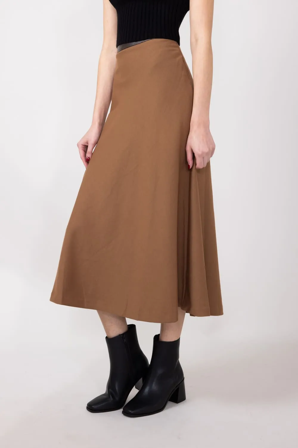 Mustard Seed Knit Maxi Skirt for Women in Peanut | S24100-PEANUT