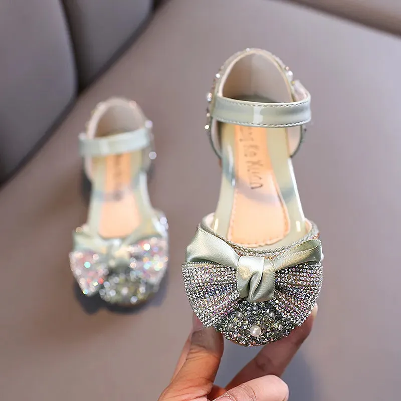 New Children Leather Shoes Rhinestone