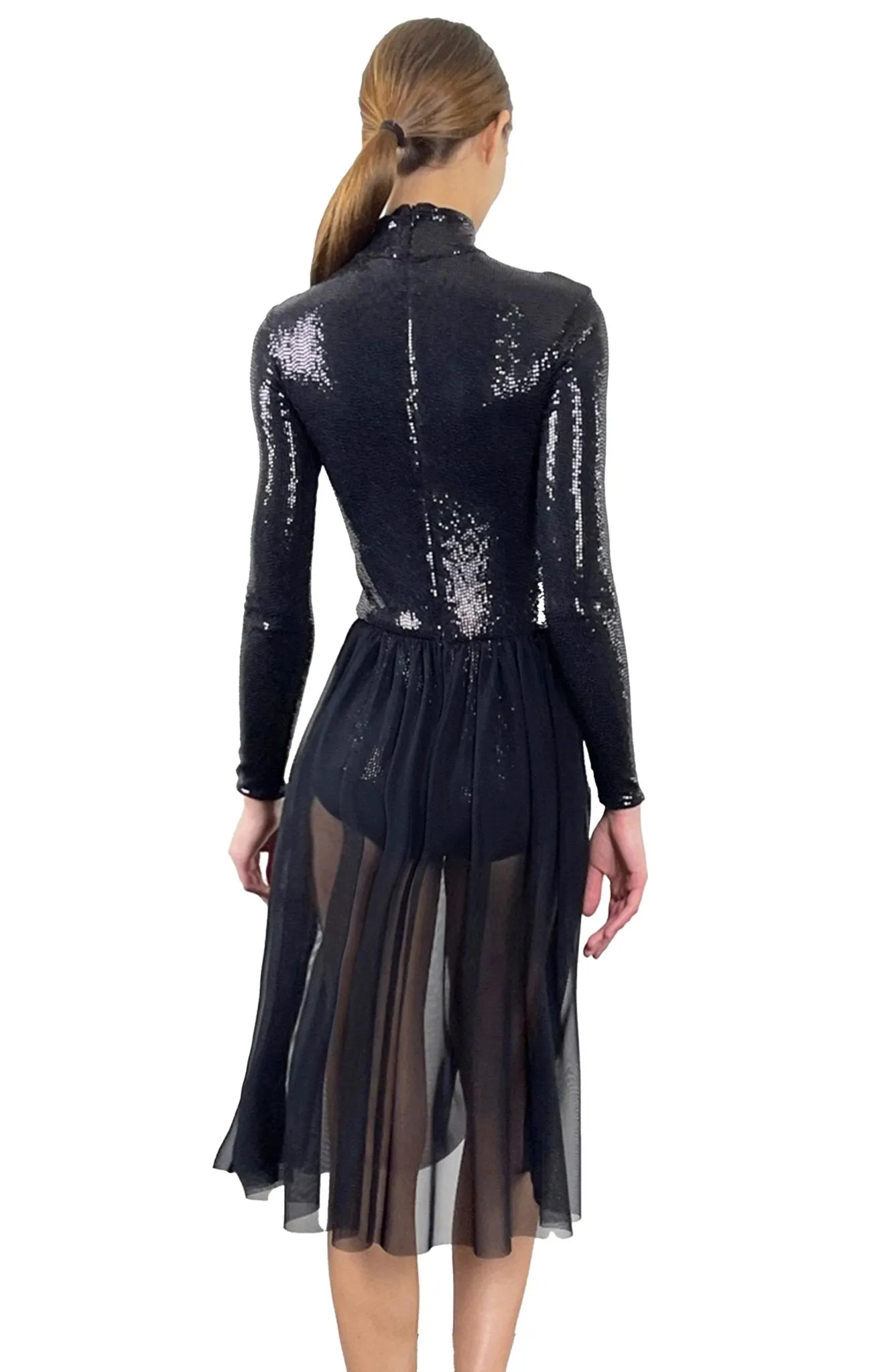 Nymphe Glam | Sheer Sophistication Cocktail Dress