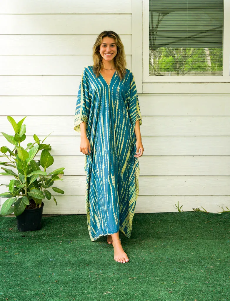 Ocean Breeze Tie-Dye Kaftan