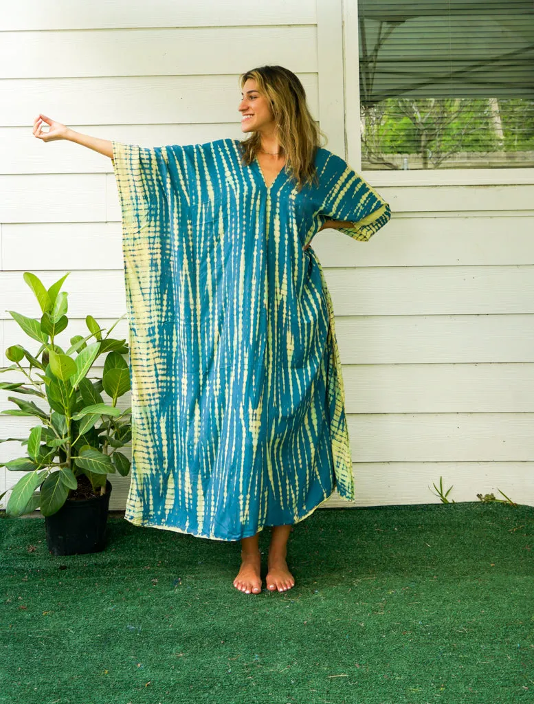 Ocean Breeze Tie-Dye Kaftan