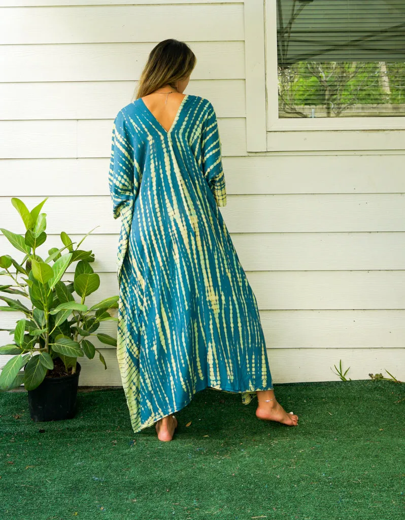 Ocean Breeze Tie-Dye Kaftan