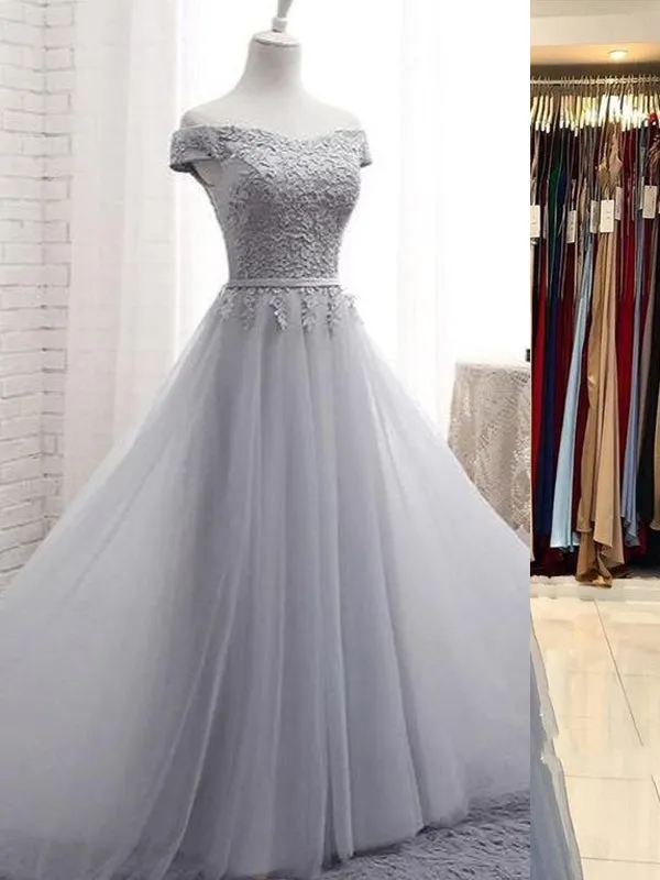 Off The Shoulder Side Split Sweetheart Tuller Cheap Long Prom Dresses, BG7005