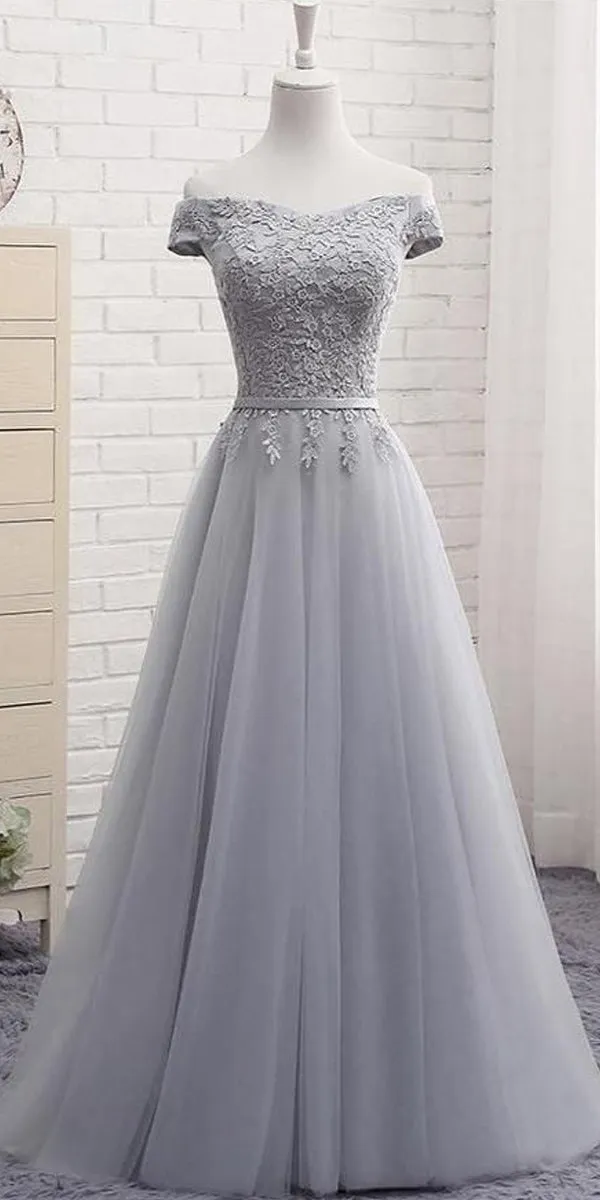 Off The Shoulder Side Split Sweetheart Tuller Cheap Long Prom Dresses, BG7005