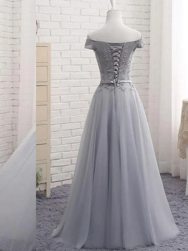 Off The Shoulder Side Split Sweetheart Tuller Cheap Long Prom Dresses, BG7005