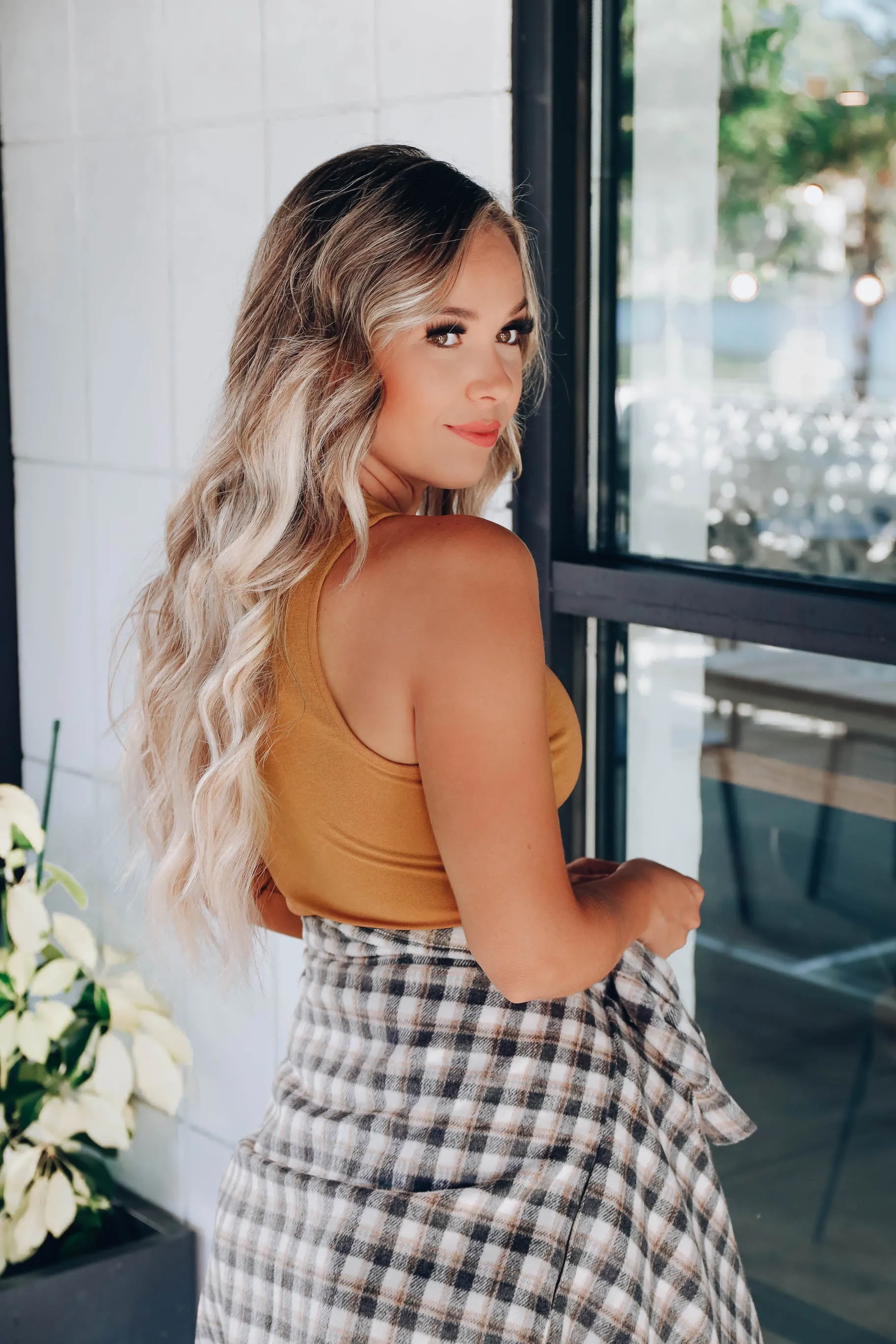 Over the Edge One-Shoulder Top - Camel