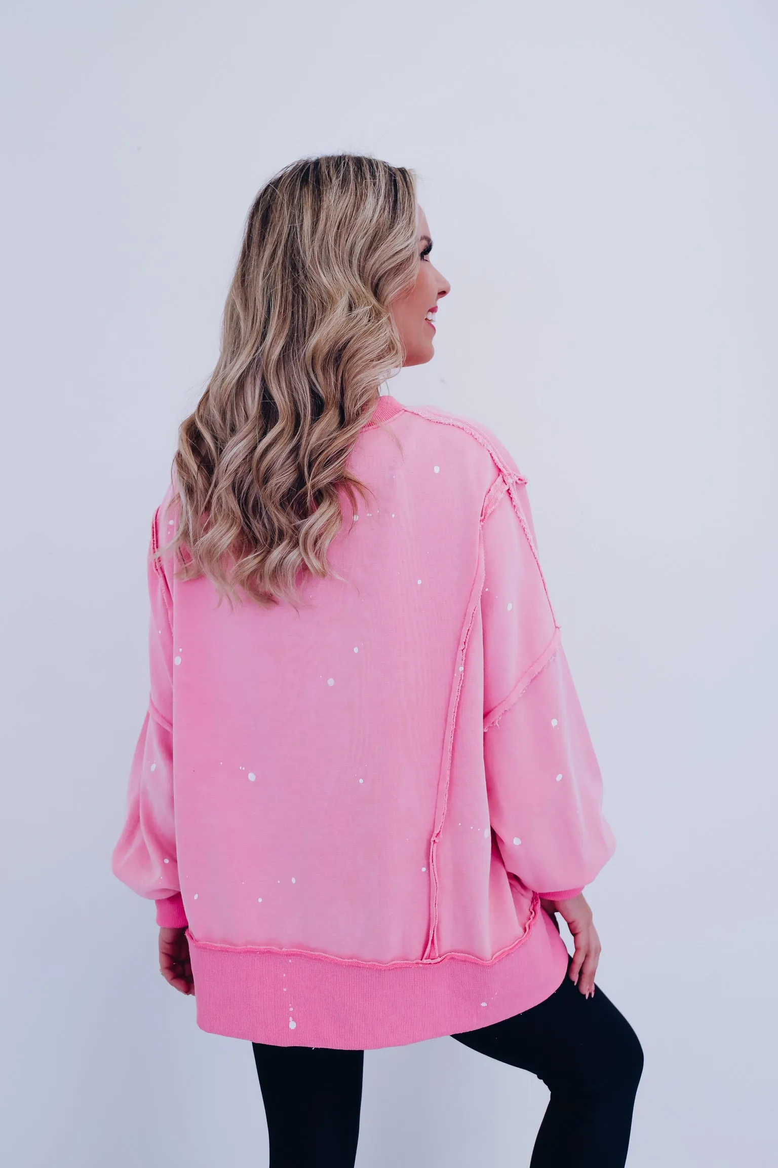 Patty Paint Splatter Hi Lo Top - Pink