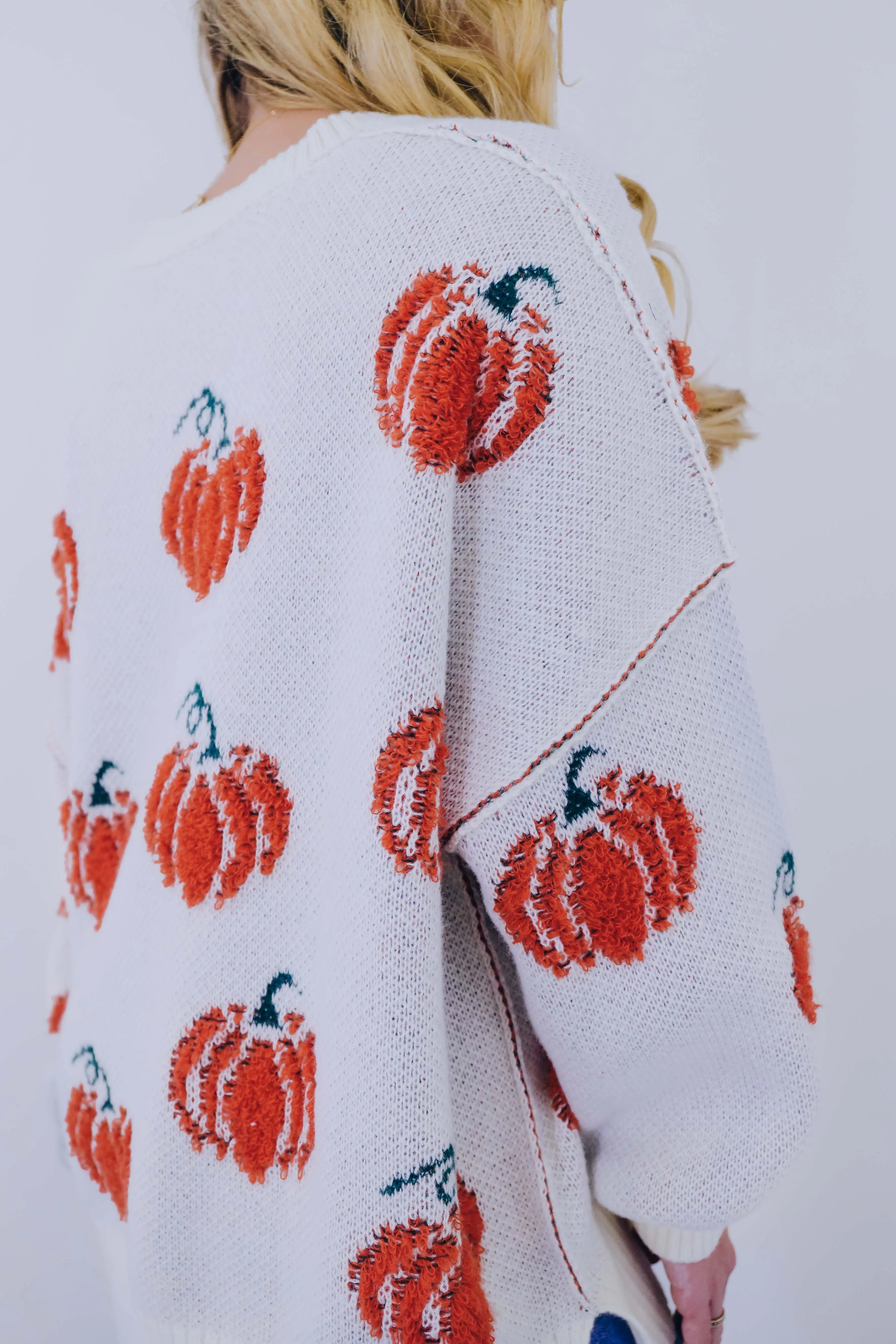***Perfect Pumpkin Oversized Knit Sweater SAMPLE