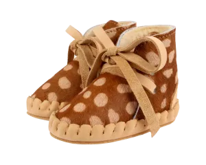 Pina Exclusive Booties | Brown Spotted Cow Hair