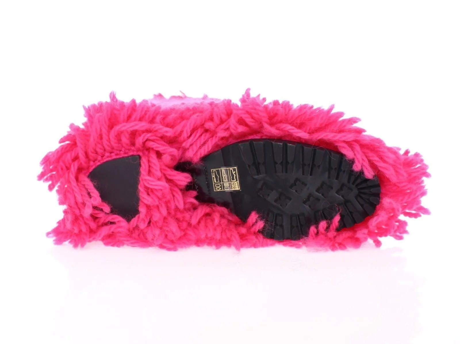 Pink Wool Runway Boots Shoes