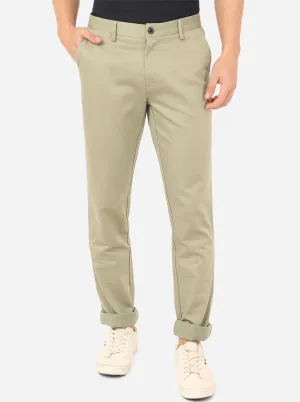 Pista Green Solid Uno Fit Casual Trouser | JadeBlue