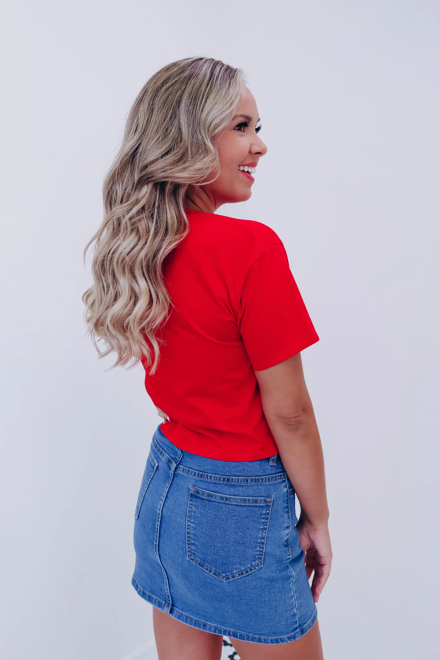 "Let's Go Girls" Embroidered Top