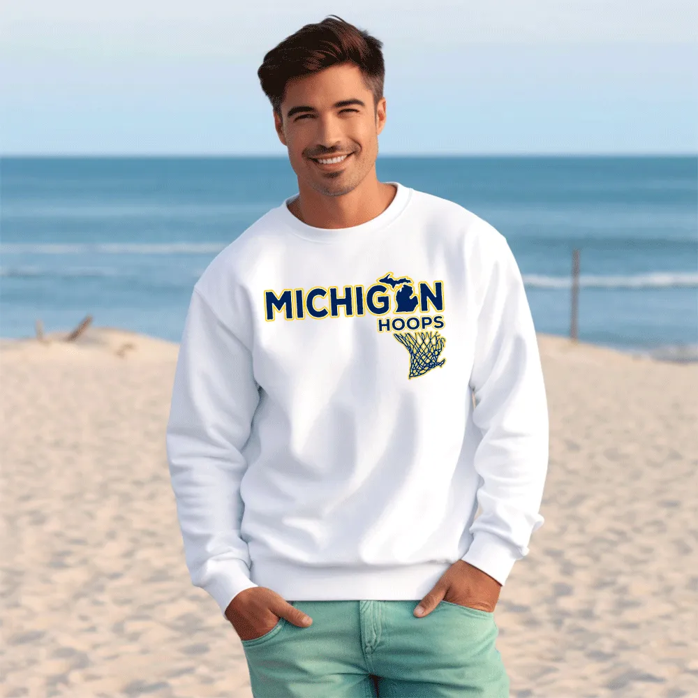 "Michigan Hoops" Men's Classic Crew Sweatshirt