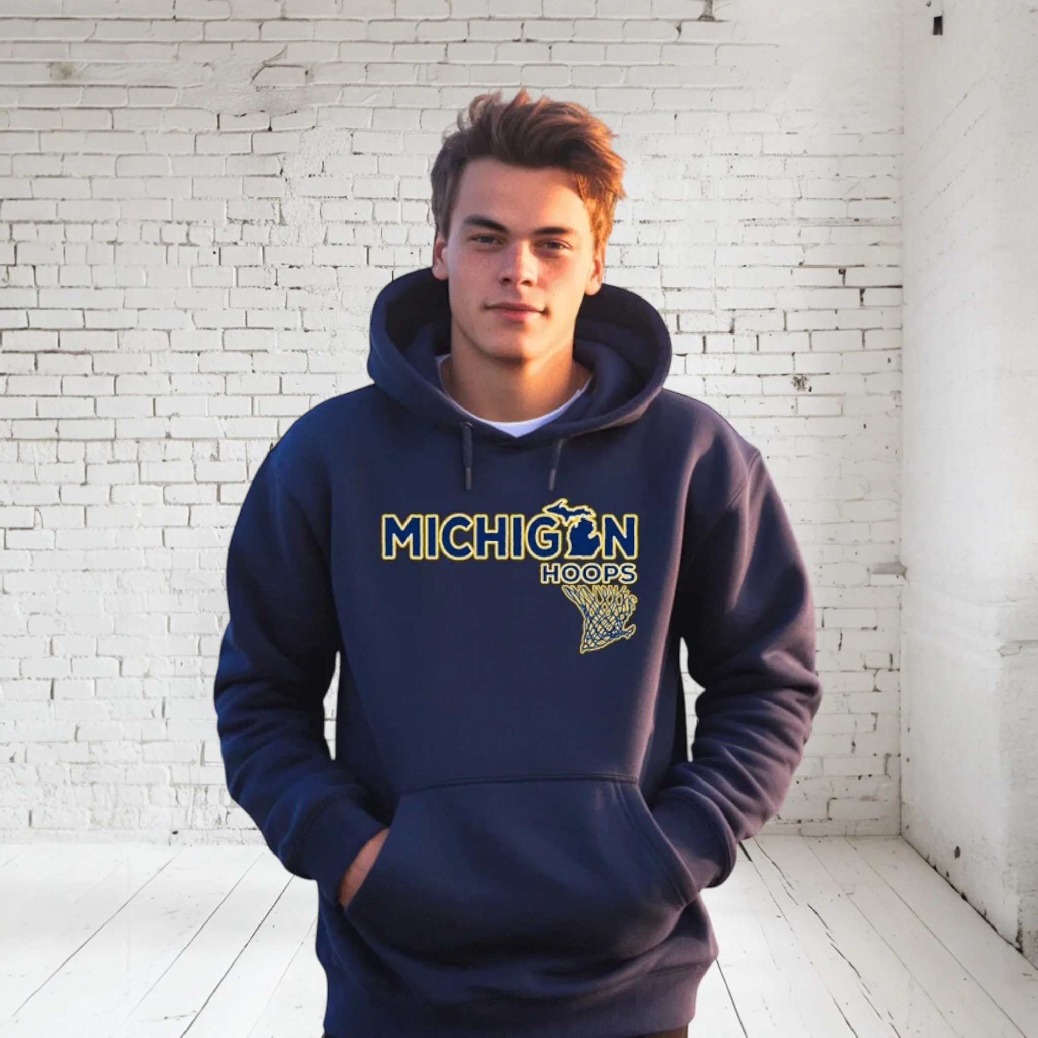 "Michigan Hoops" Men's Classic Hoodie