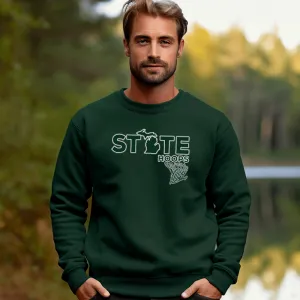 "State Hoops" Men's Classic Crew Sweatshirt
