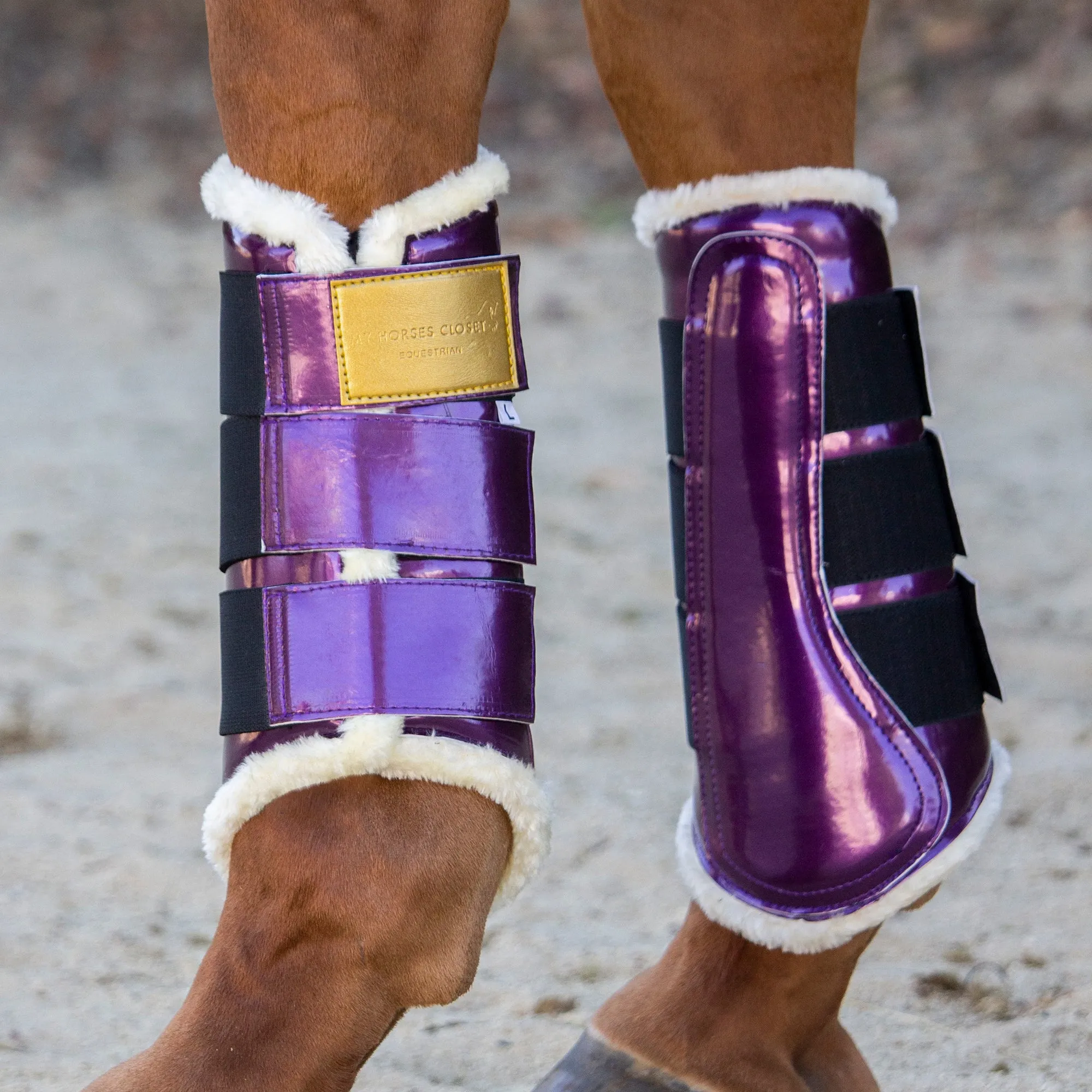 Retiring -  Amboise Brushing Dressage Boots Plum Purple