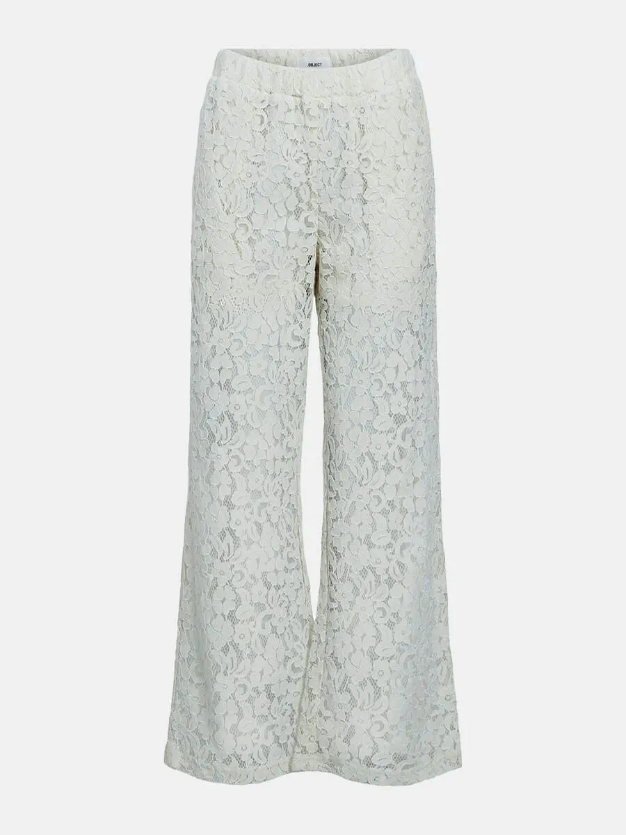 Ritta Lace Trousers - Sandshell