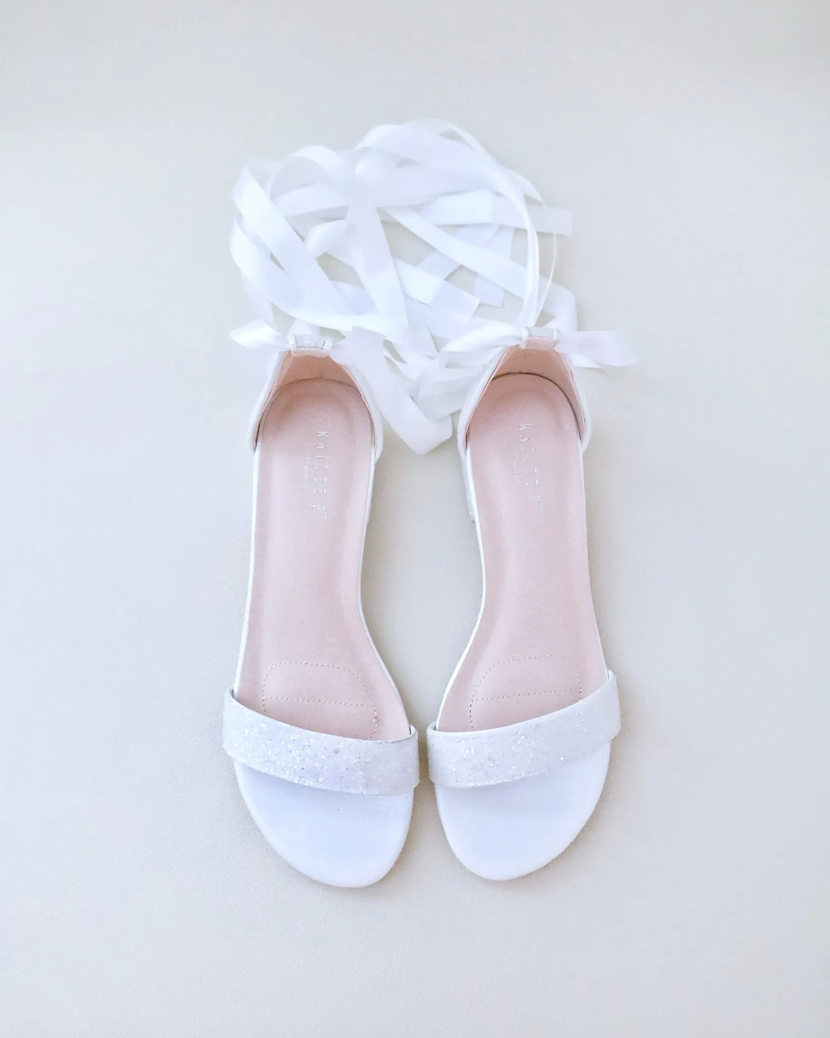 Rock Glitter Low Block Heel Ballerina Wedding Sandals