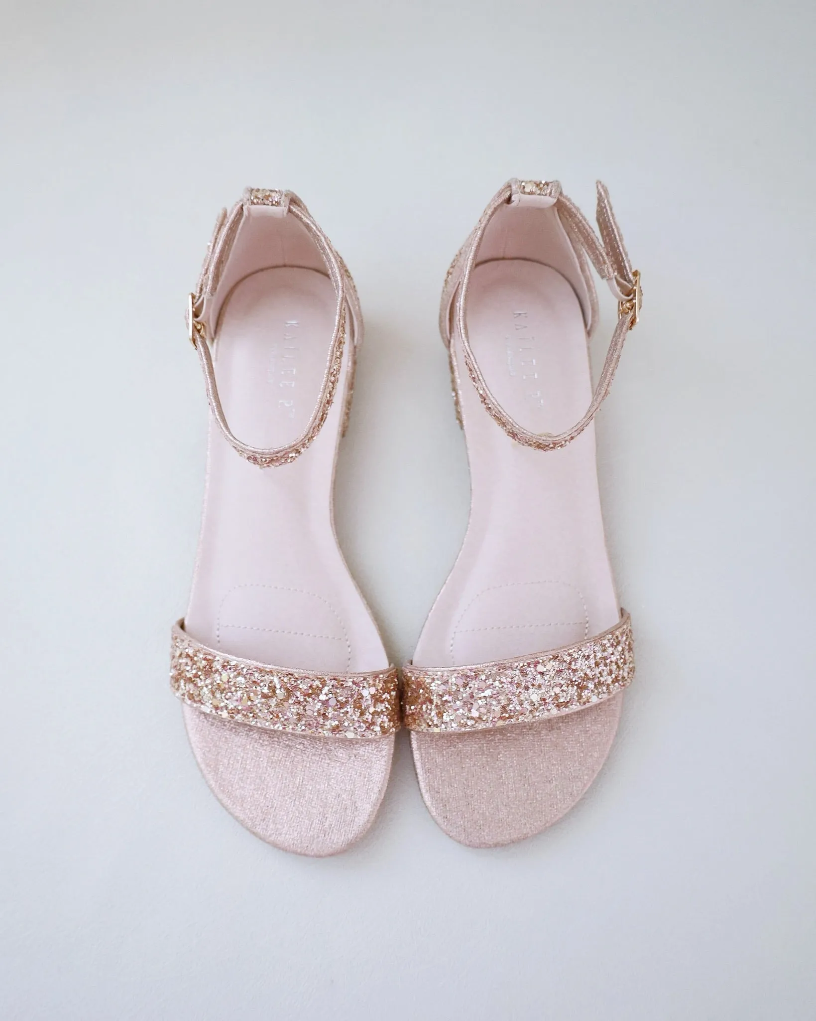 Rock Glitter Low Block Heel Wedding Sandals