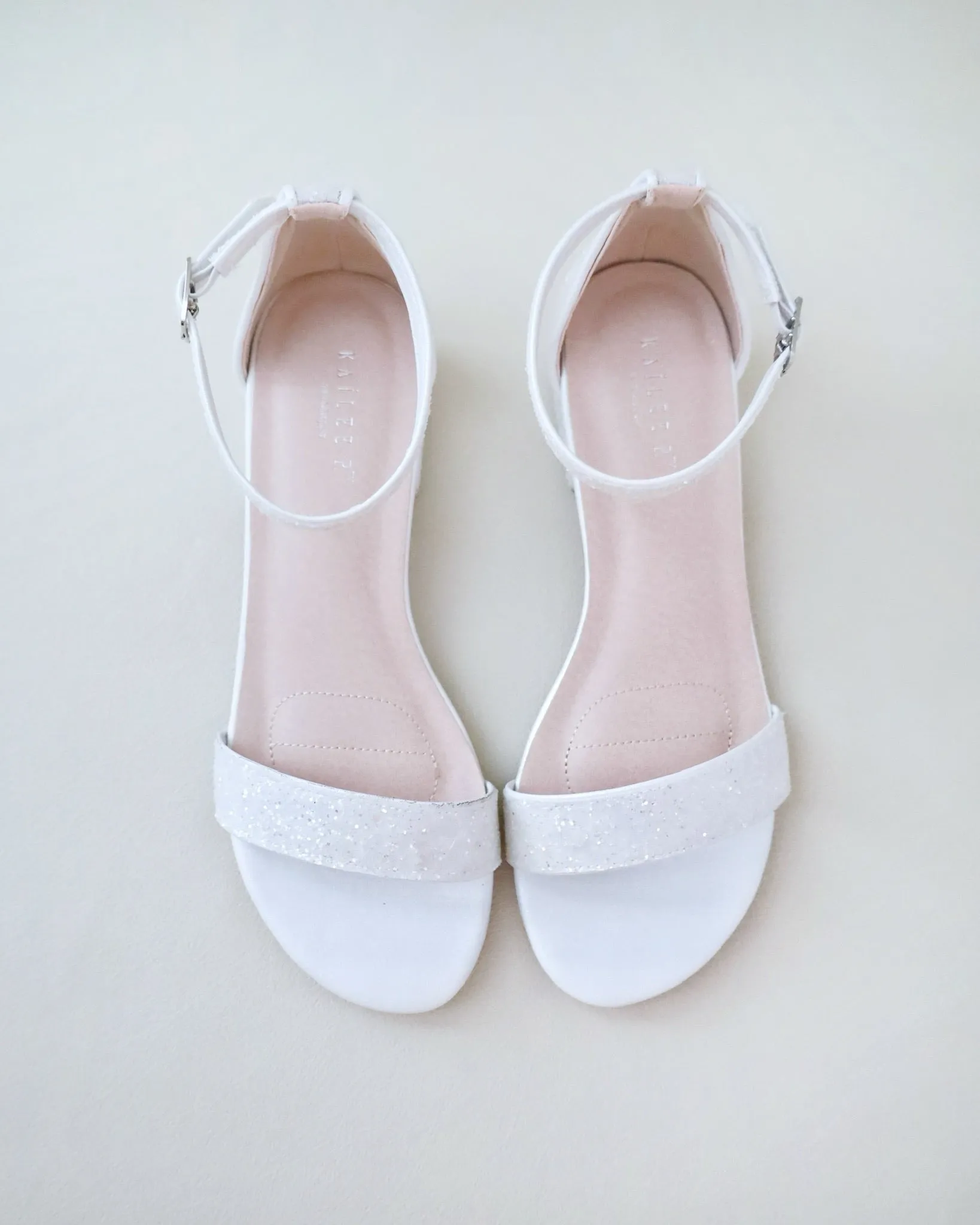 Rock Glitter Low Block Heel Wedding Sandals