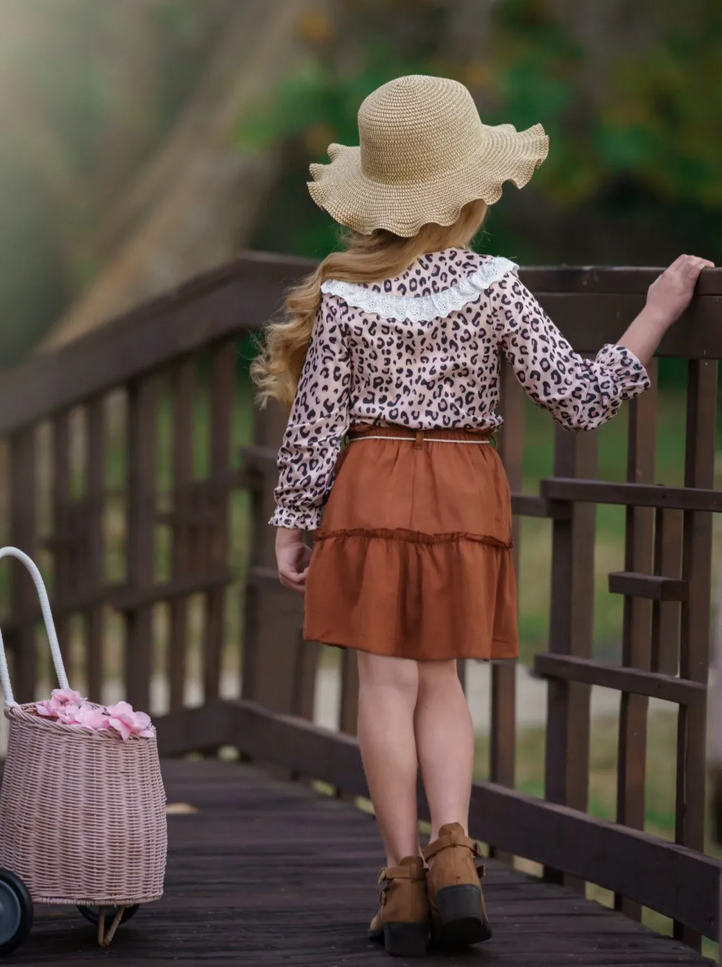 Rodeo Diva Leopard Top and Skirt Set