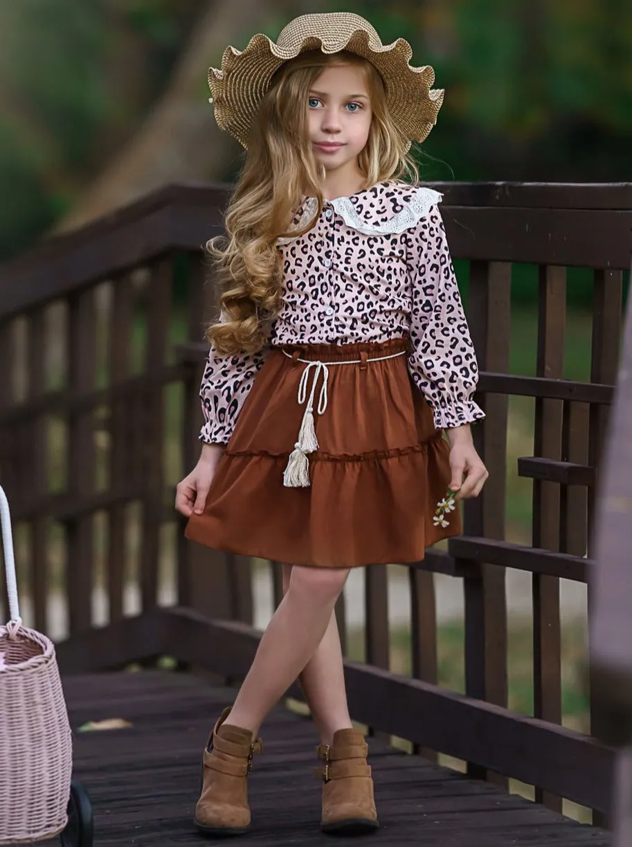 Rodeo Diva Leopard Top and Skirt Set
