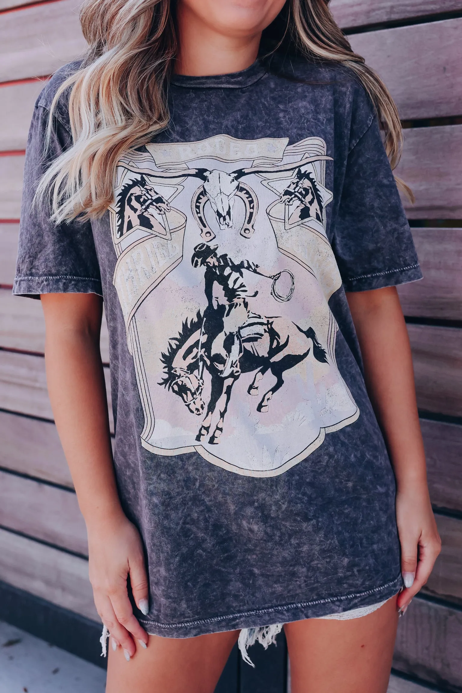 Rodeo Thrill Busters Graphic Tee - Vintage Black