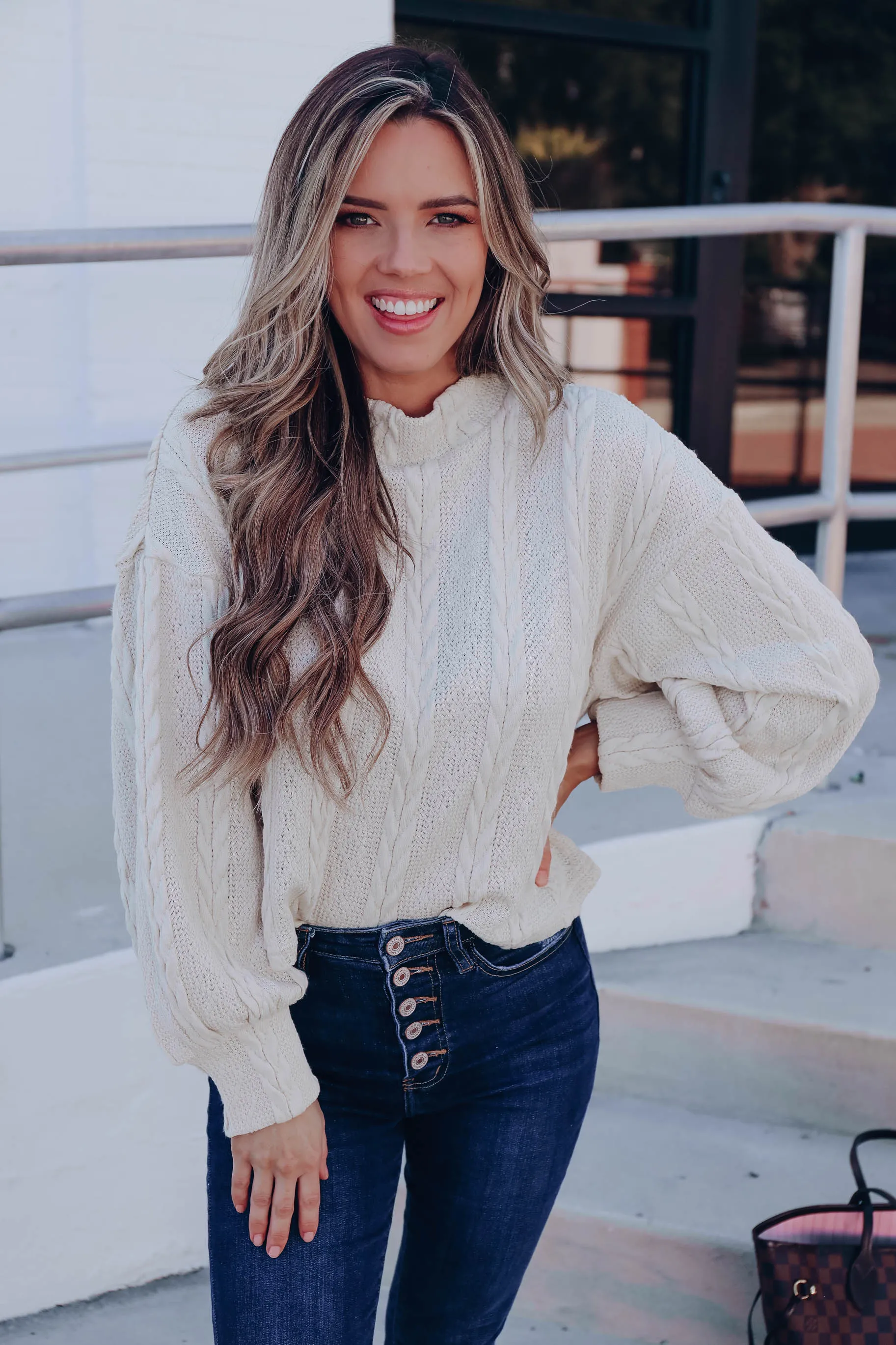 Ropa Pullover Crop Sweater - Ivory