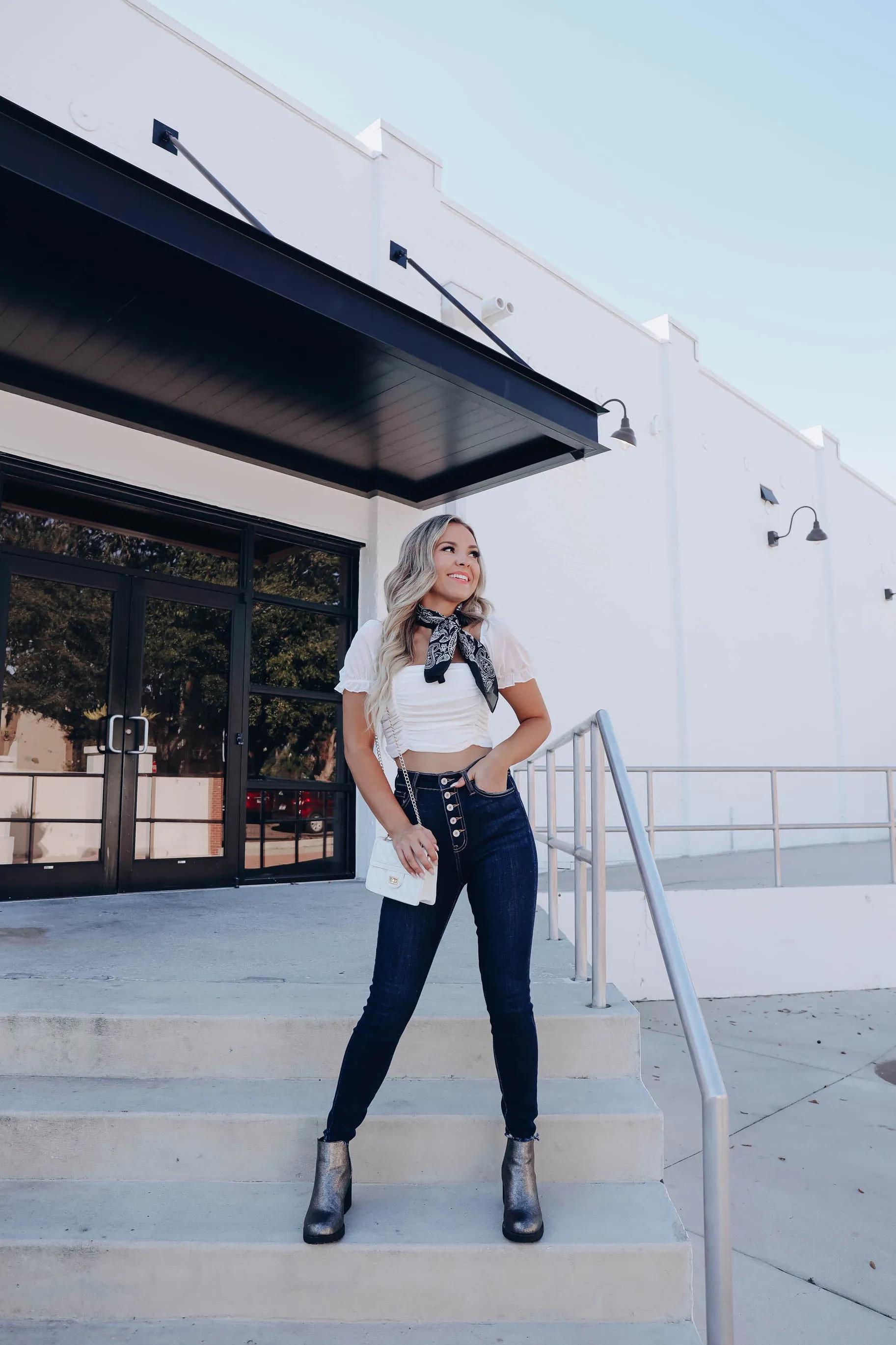 Rosy White Ruched Crop Top