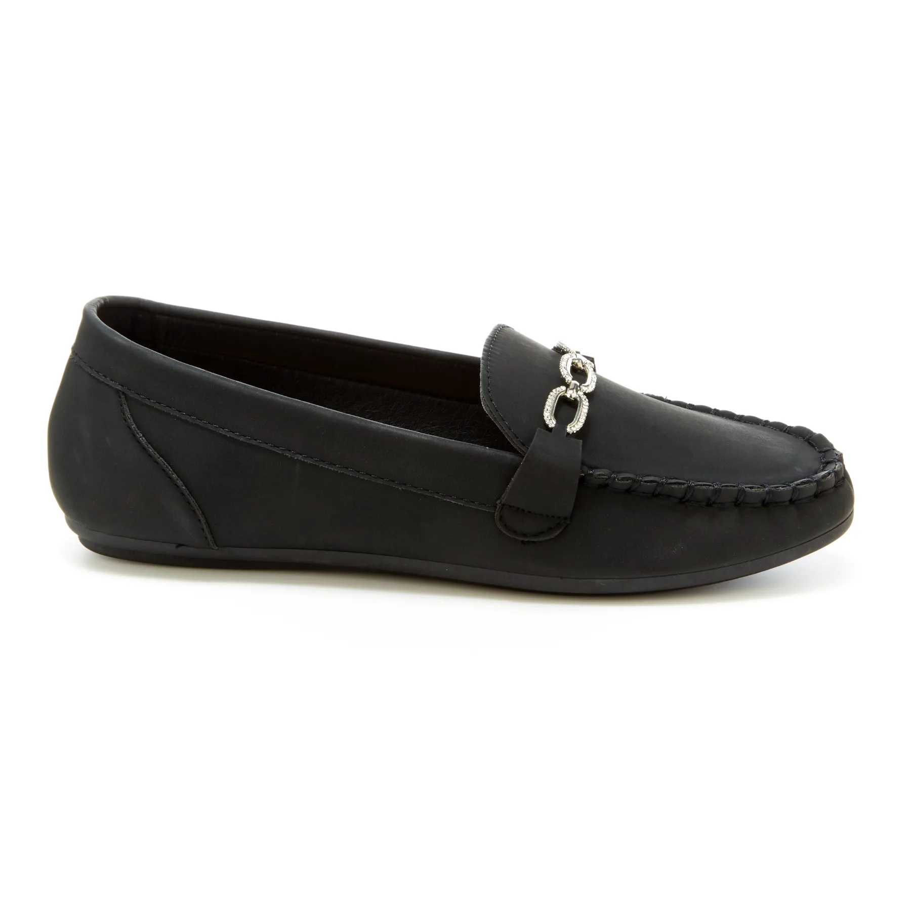 Round Toe Chain Band Loafers (Nori)